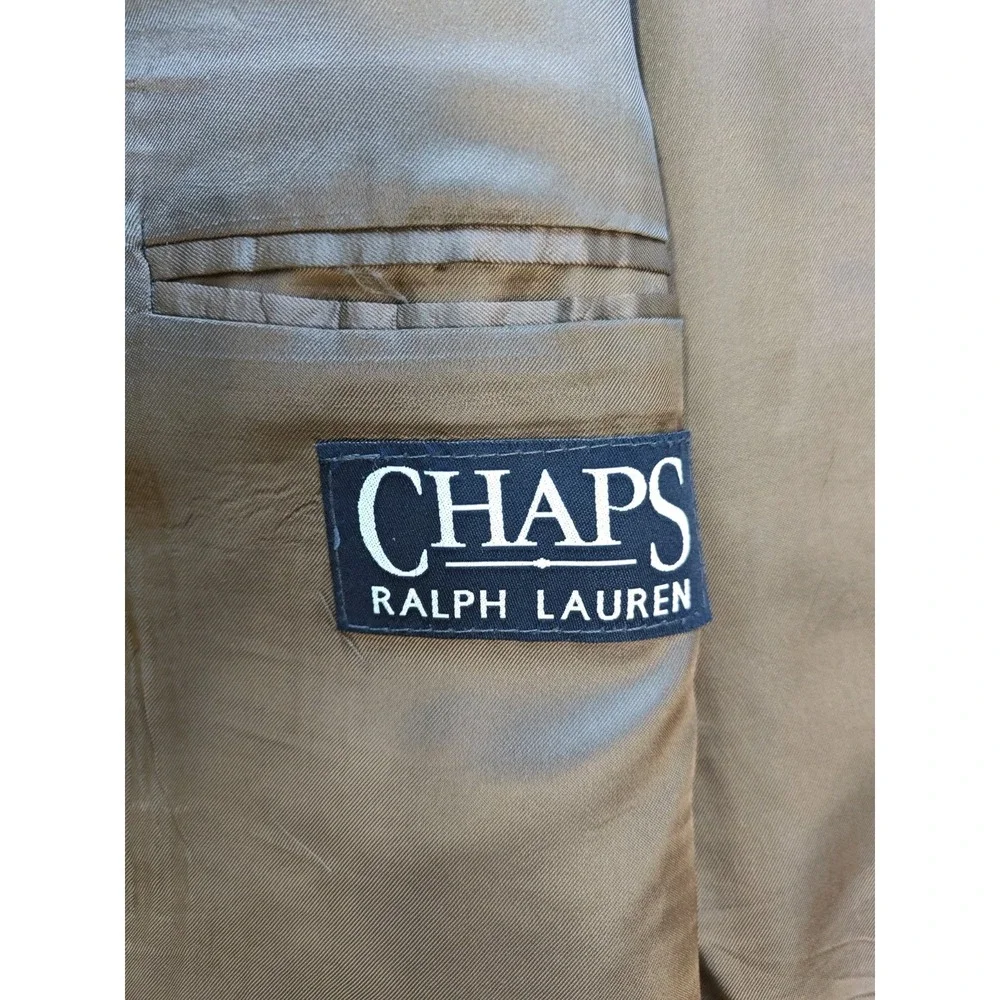 Chaps Ralph Lauren Mens 45L Wool Sport Coat Gray Plaid 3 Button Blazer Canada